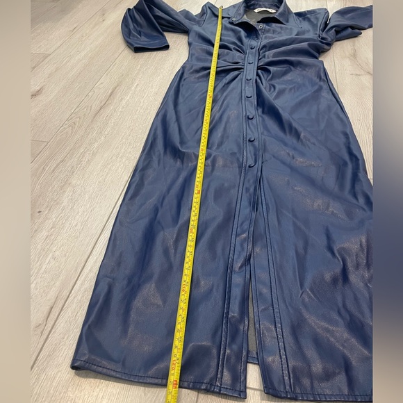 Zara Faux Leather Midi Dress - Picture 15 of 16